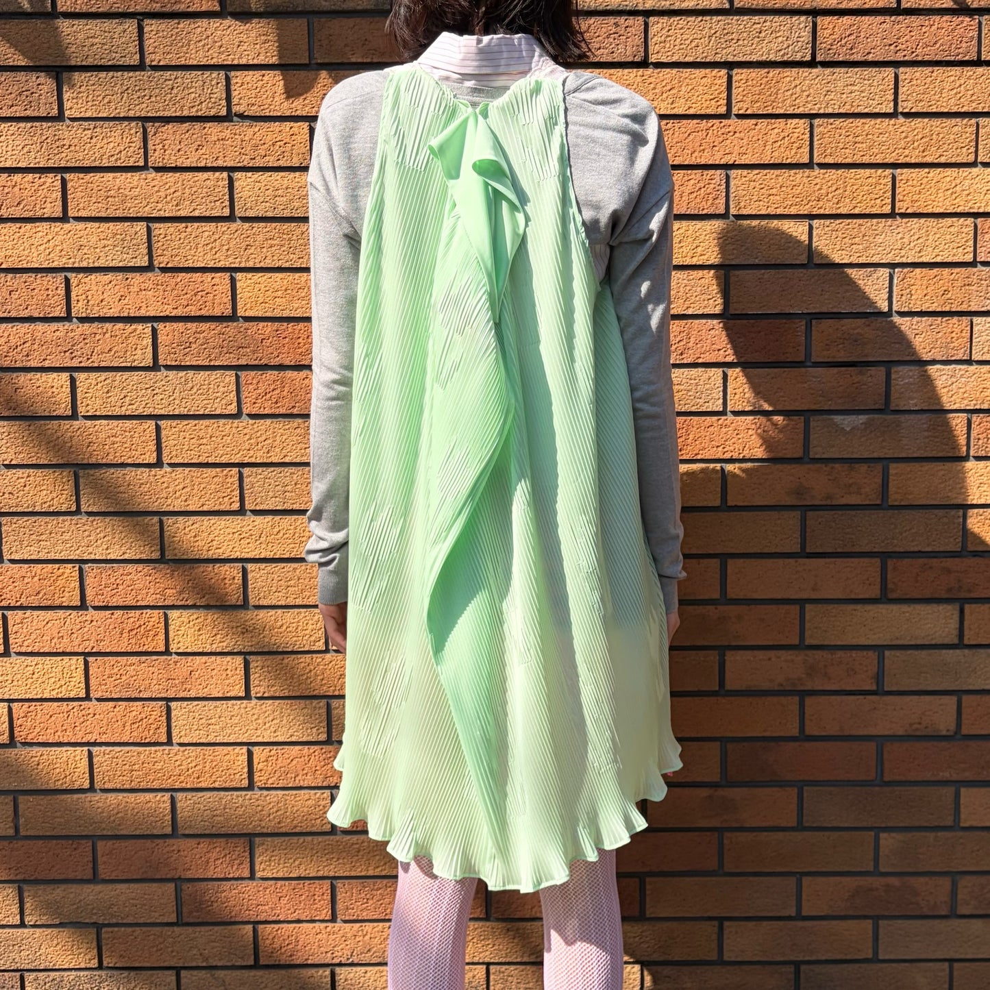 PICNIC DRESS / GREEN / プリーツワンピース