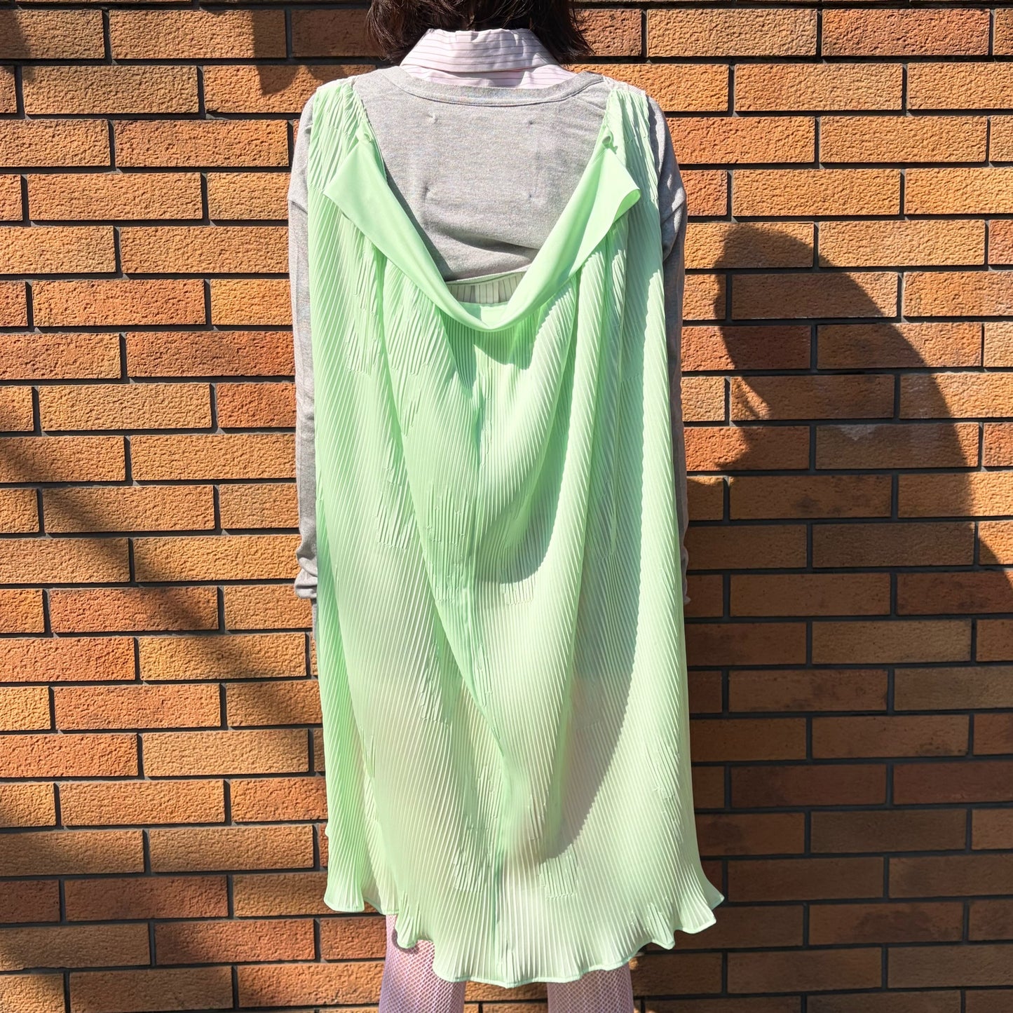 PICNIC DRESS / GREEN / プリーツワンピース