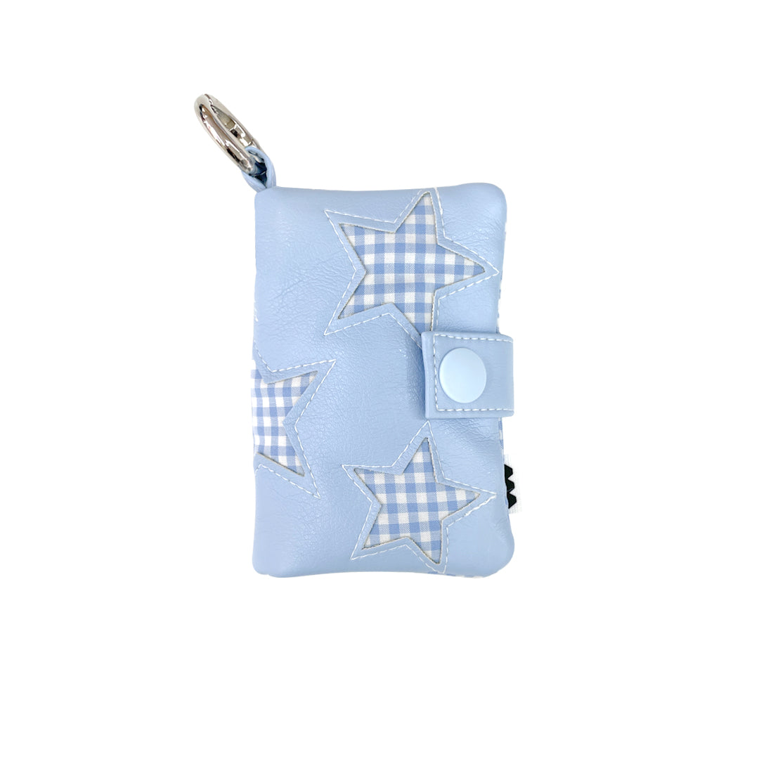 Lucky Card Book / gingham stars×baby blue / カードケース