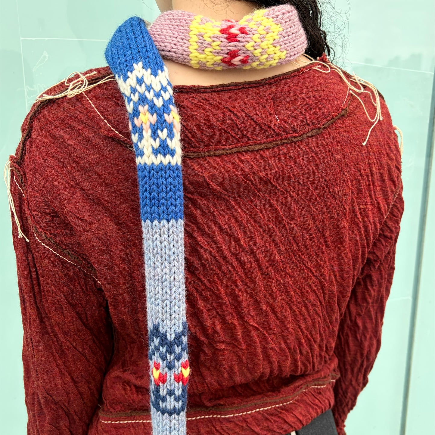 flower wool muffler / multi / フラワーウールマフラー