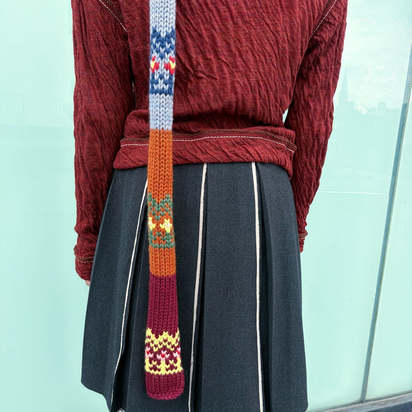flower wool muffler / multi / フラワーウールマフラー