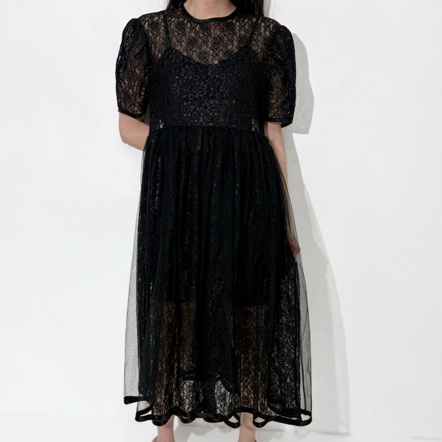 Lace dress / Black / レースドレス