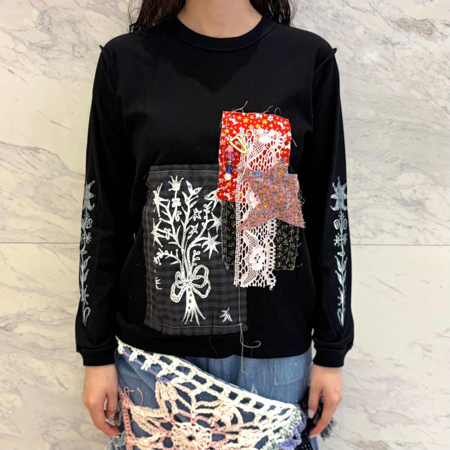 Harune collabolation Long Tshirt / Black / コラボレーションロングスリーブTシャツ