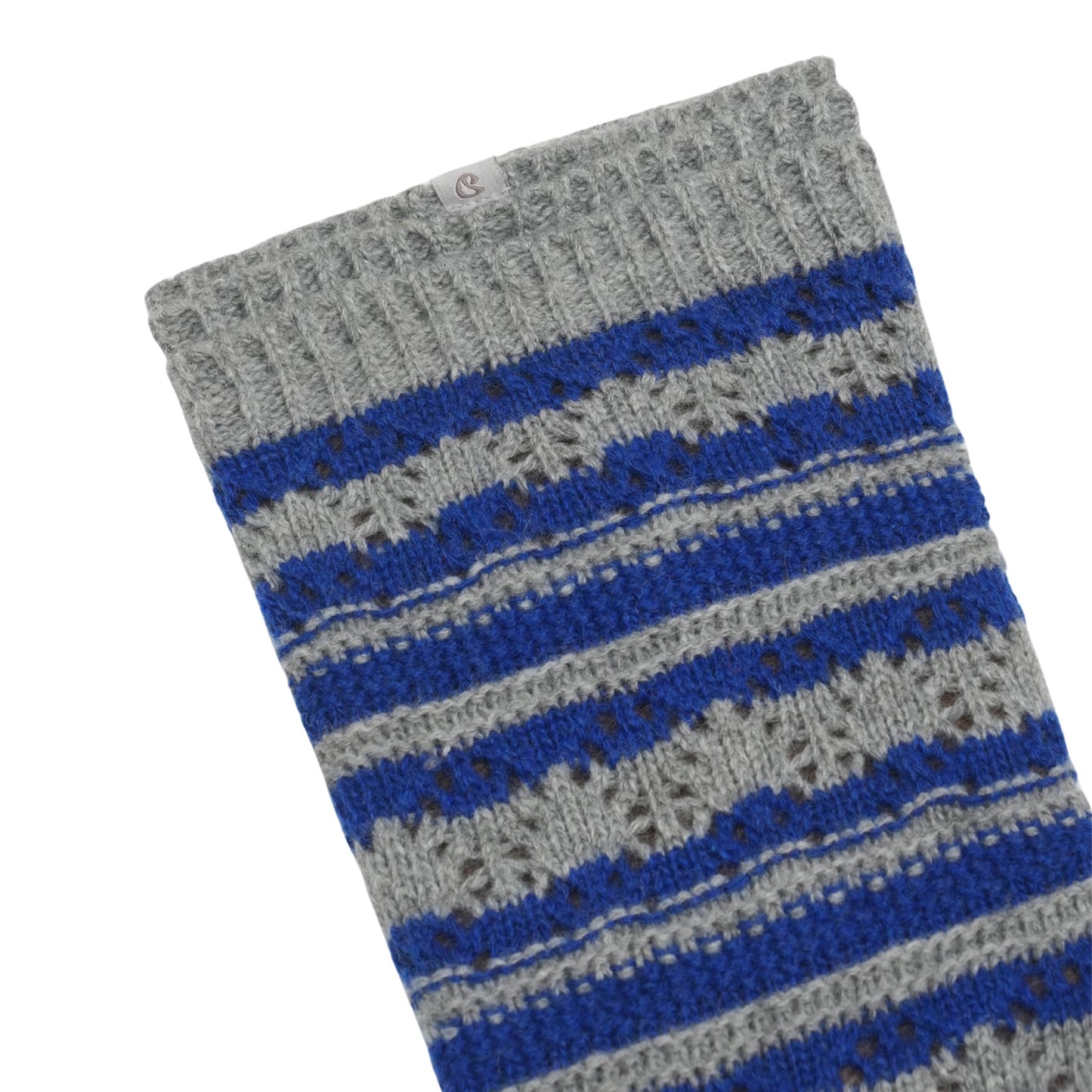STRIPED MORI KNEE SOCKS / MELANGE GREY / ストライプソックス