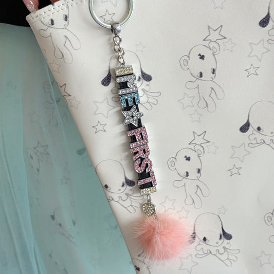 [F.E.E.S] cubic lettering keyring / ME★FIRST / キュービックレタリングキーリング