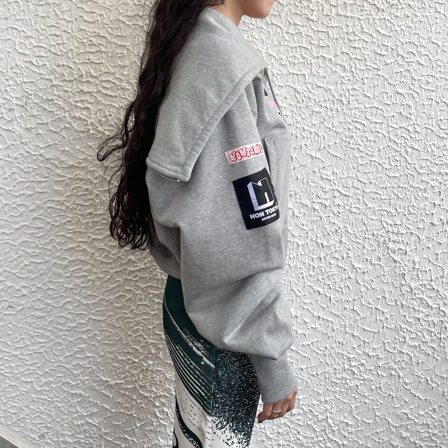 SAILOR ZIP-UP PARKA / GRAY / セーラージップアップパーカー