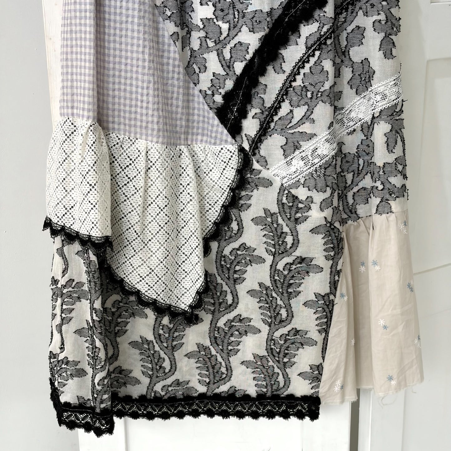 Crazy skirt / Black Mix / アシンメトリースカート