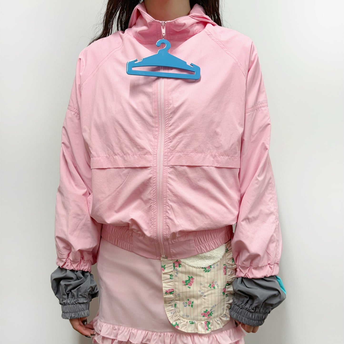 DOUBLE SLEEVE TRACK JACKET / POWDER PINK / ダブルスリーブトラックジャケット
