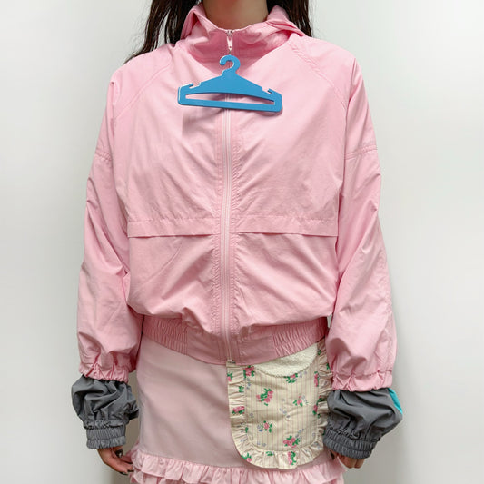DOUBLE SLEEVE TRACK JACKET / POWDER PINK / ダブルスリーブトラックジャケット