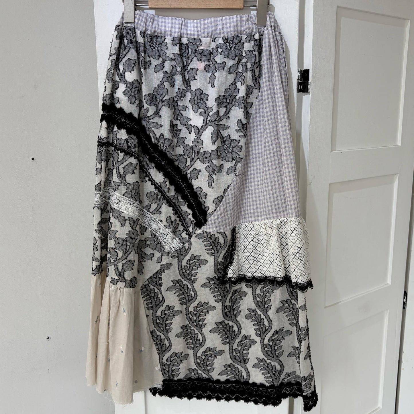 Crazy skirt / Black Mix / アシンメトリースカート