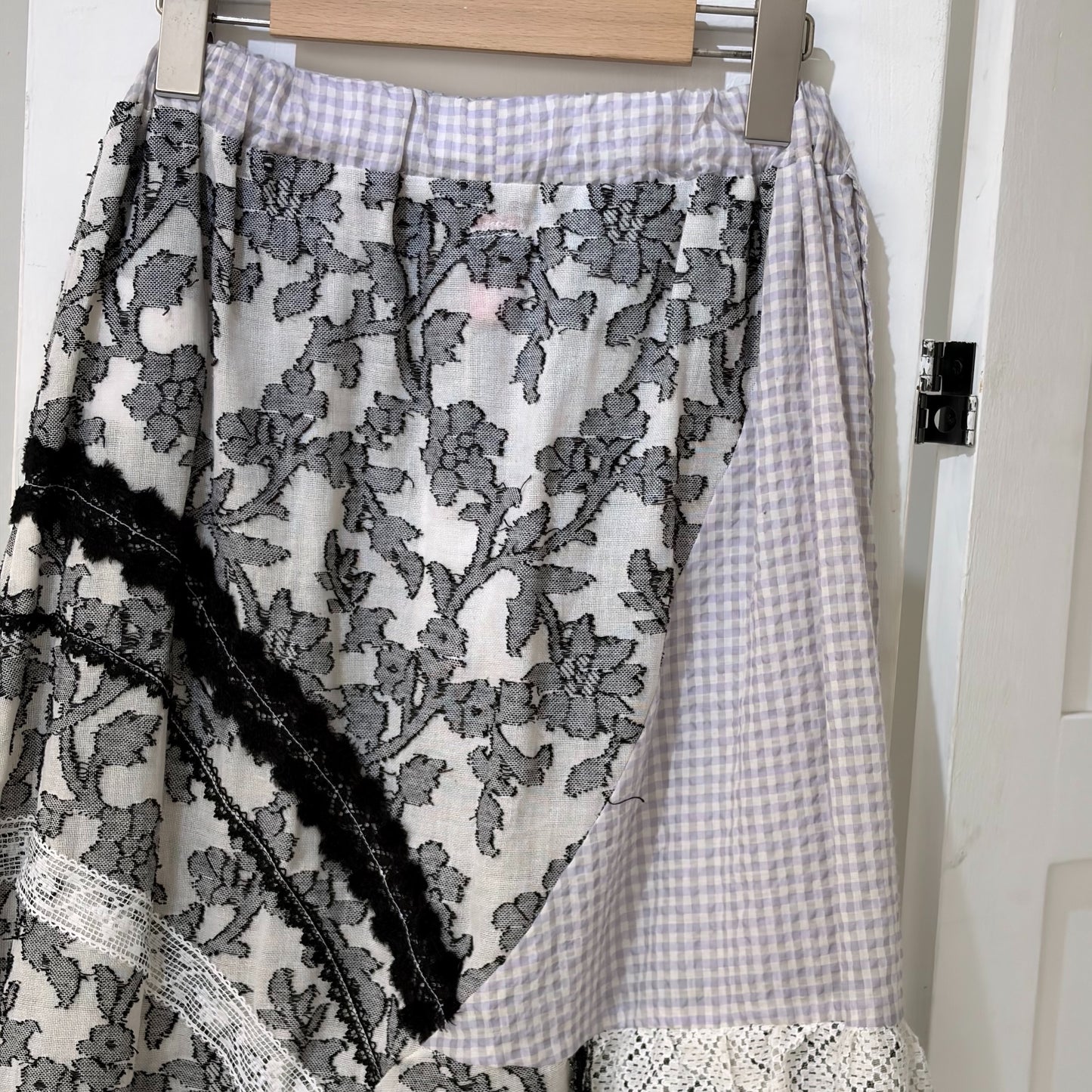 Crazy skirt / Black Mix / アシンメトリースカート