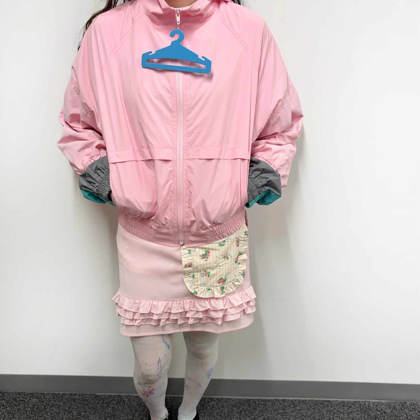 DOUBLE SLEEVE TRACK JACKET / POWDER PINK / ダブルスリーブトラックジャケット