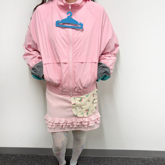 DOUBLE SLEEVE TRACK JACKET / POWDER PINK / ダブルスリーブトラックジャケット