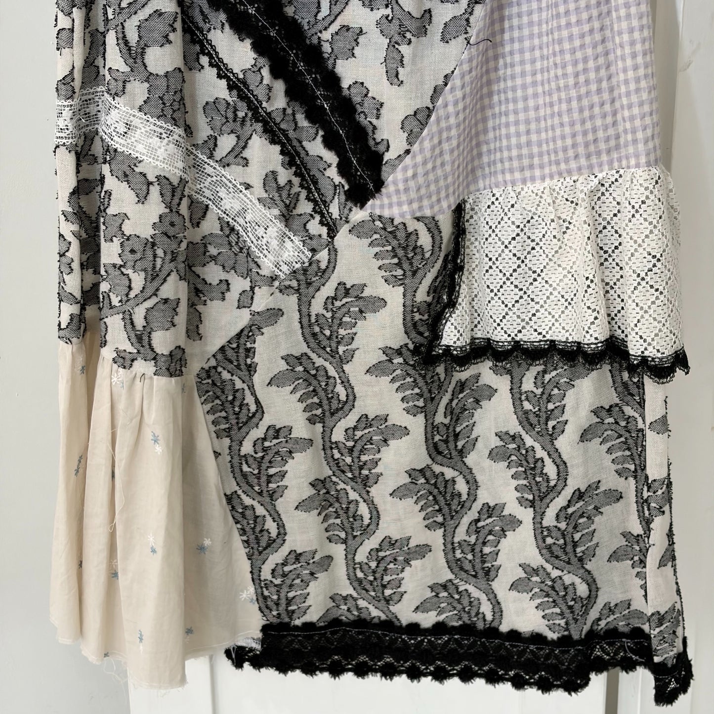 Crazy skirt / Black Mix / アシンメトリースカート