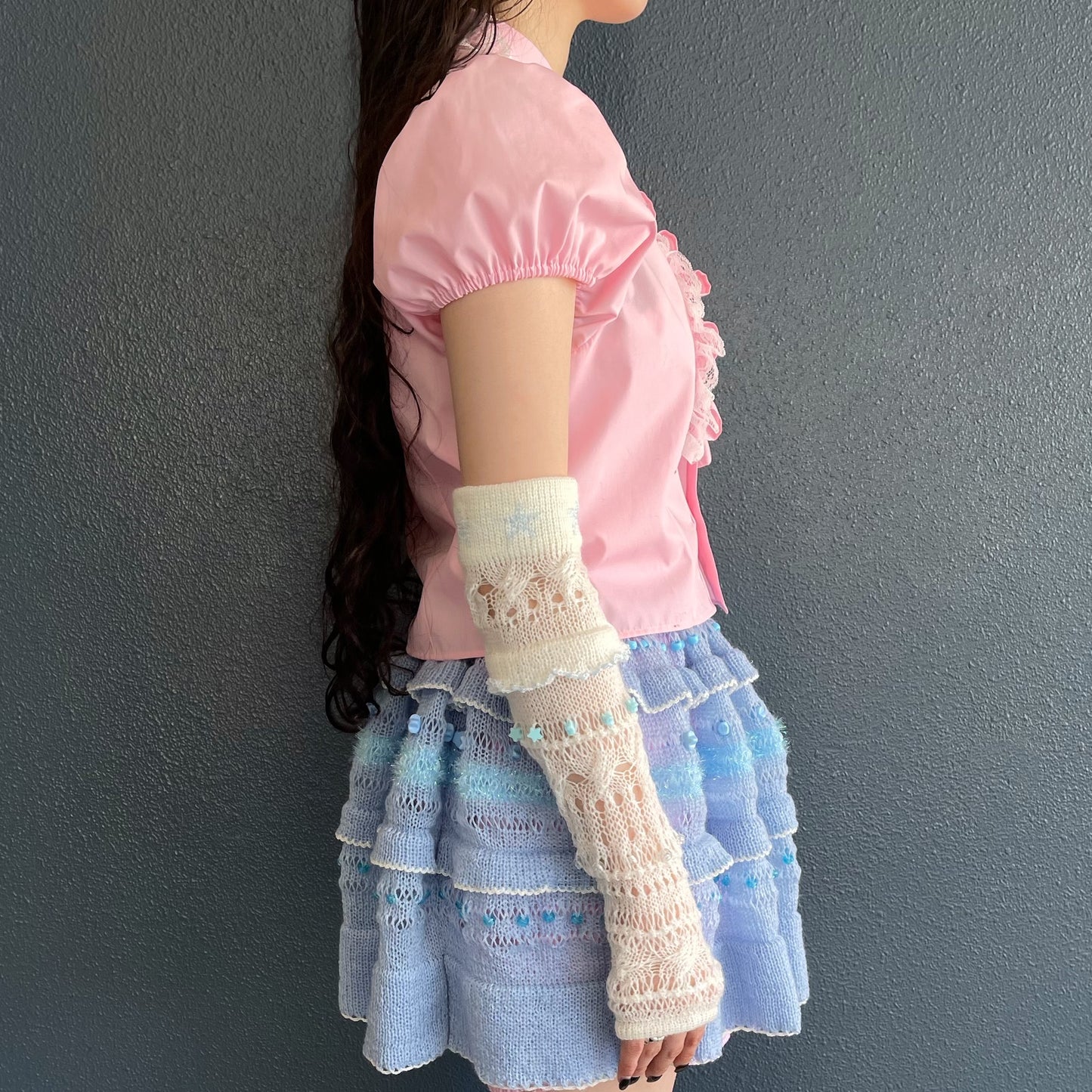 Frill short shirts / Pink / フリルショートシャツ