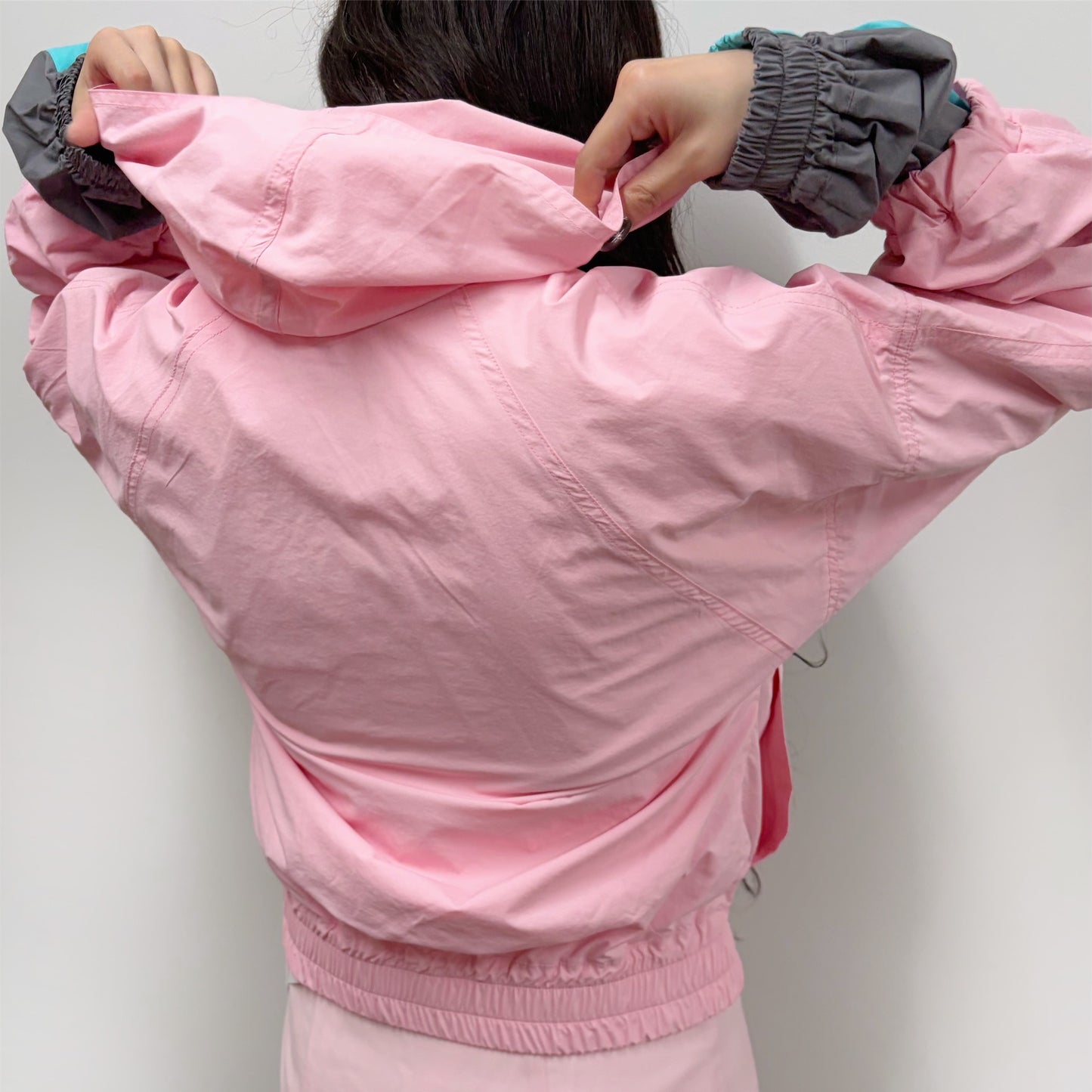 DOUBLE SLEEVE TRACK JACKET / POWDER PINK / ダブルスリーブトラックジャケット