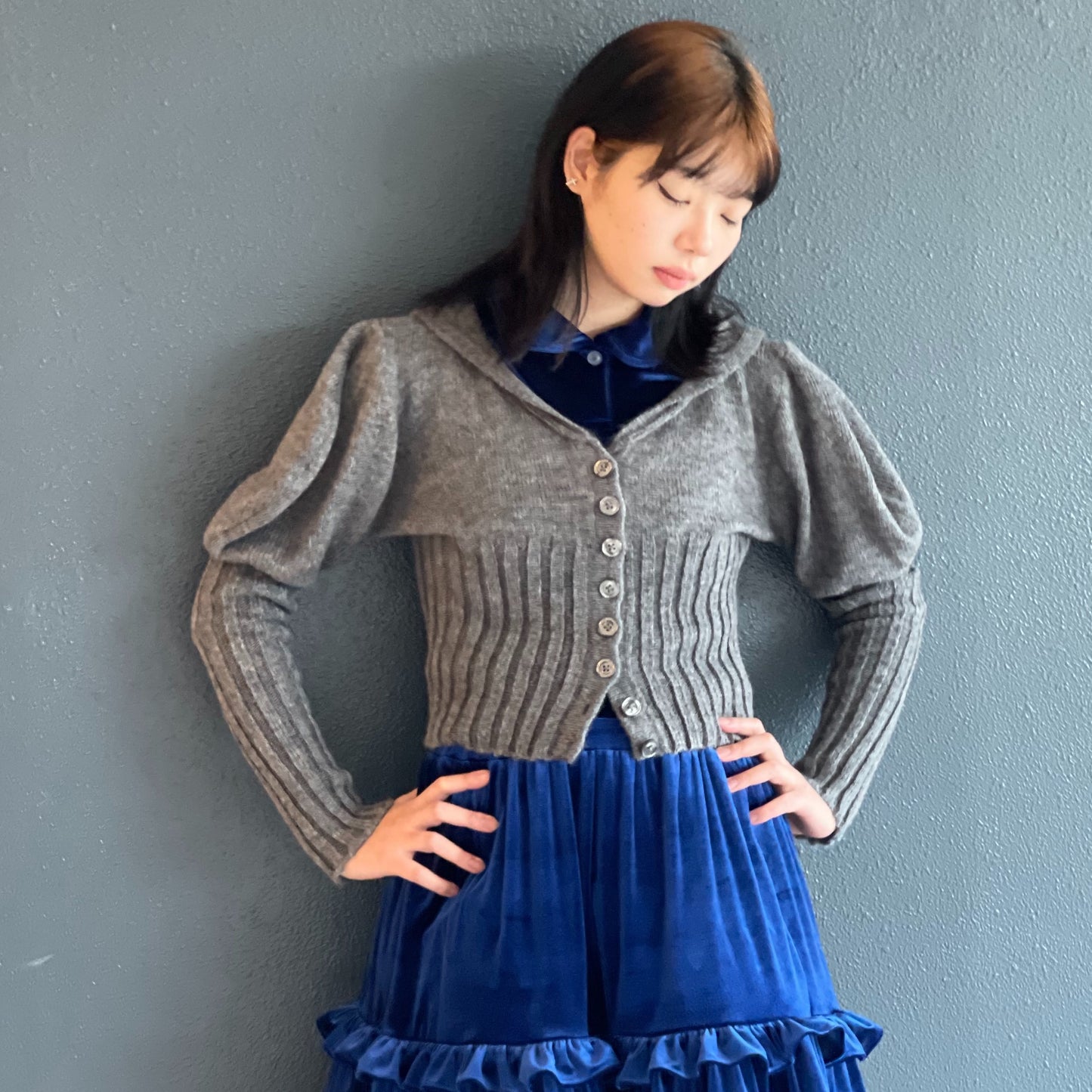 Sailor Cardigan / Gray / セーラーカーディガン