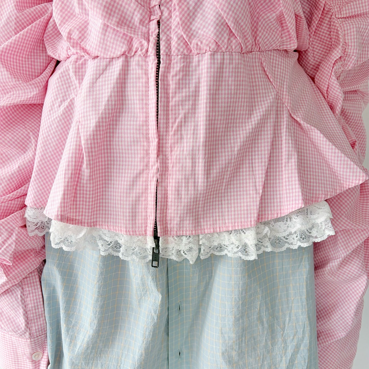 CHILDISH SHIRT / PINK / チェックブラウス