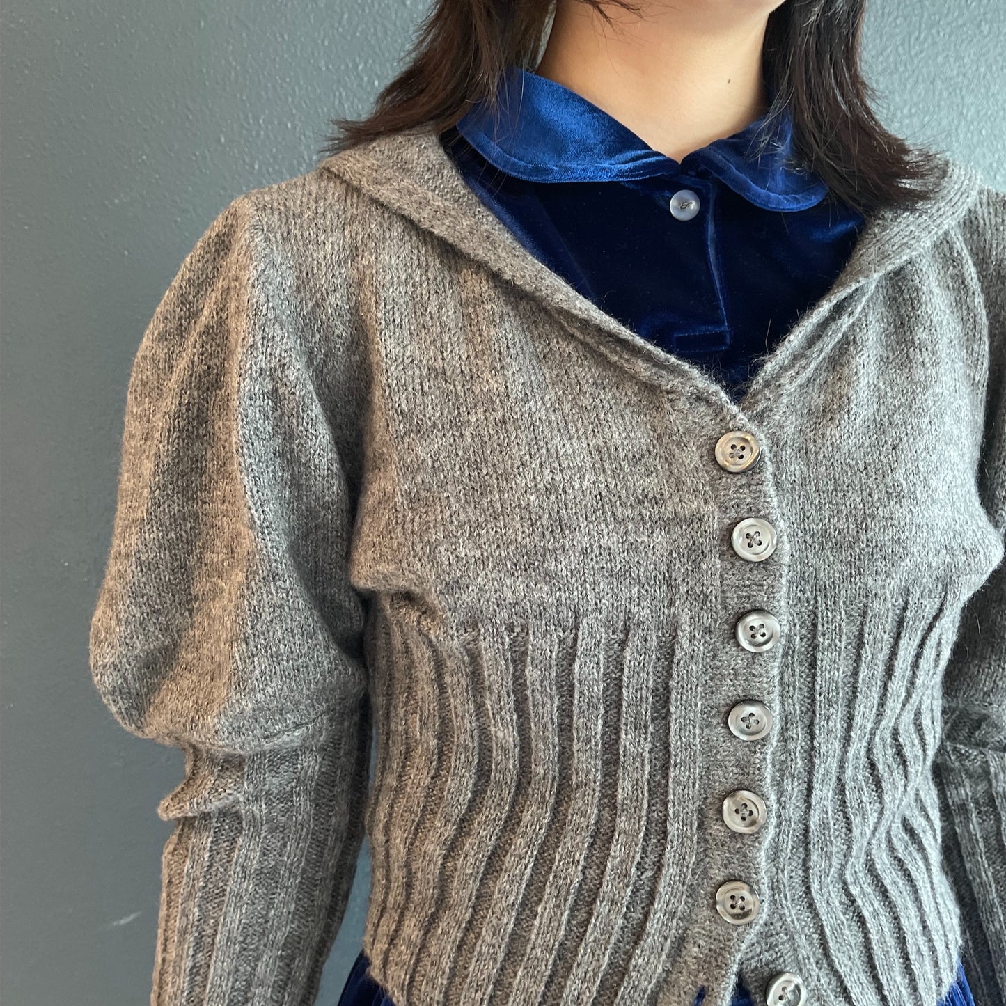 Sailor Cardigan / Gray / セーラーカーディガン