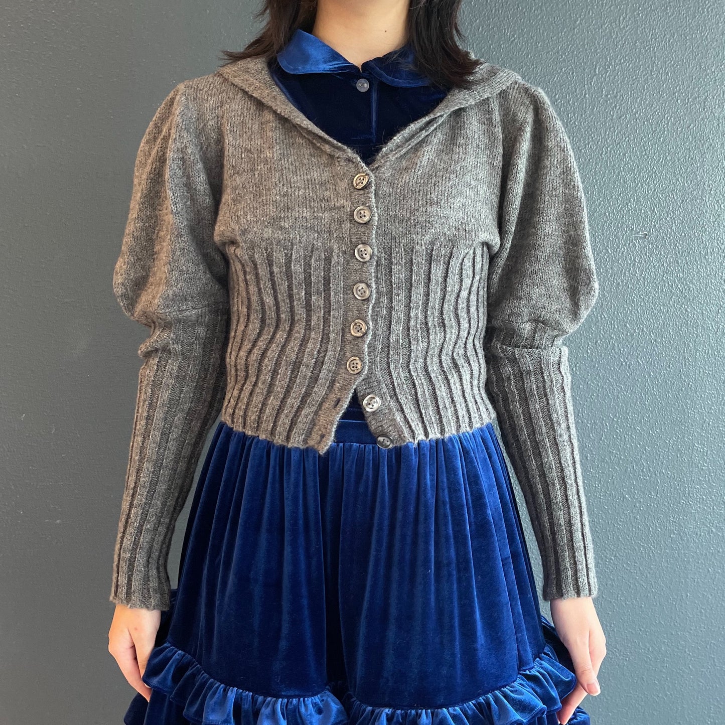 Sailor Cardigan / Gray / セーラーカーディガン