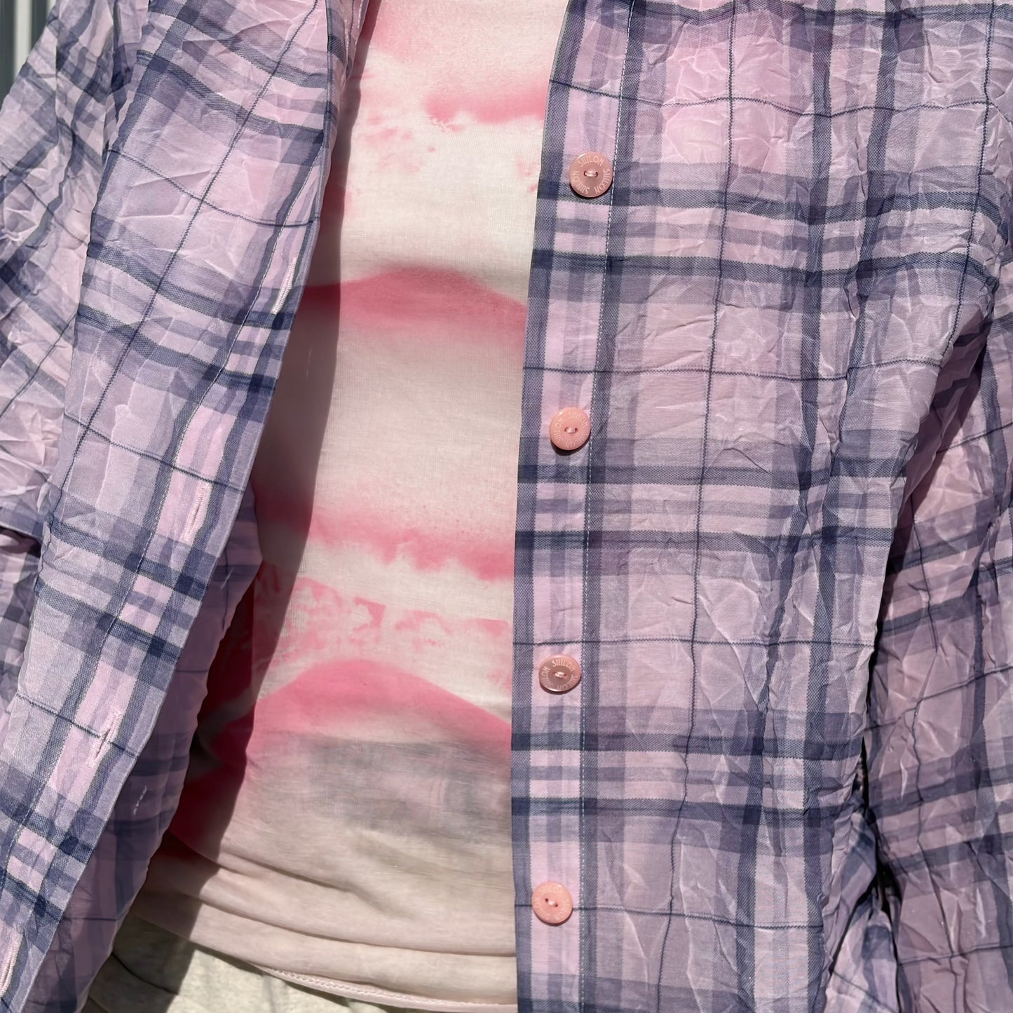 CREASED SHIRT / CRUSHED PINK / シワ加工シャツ