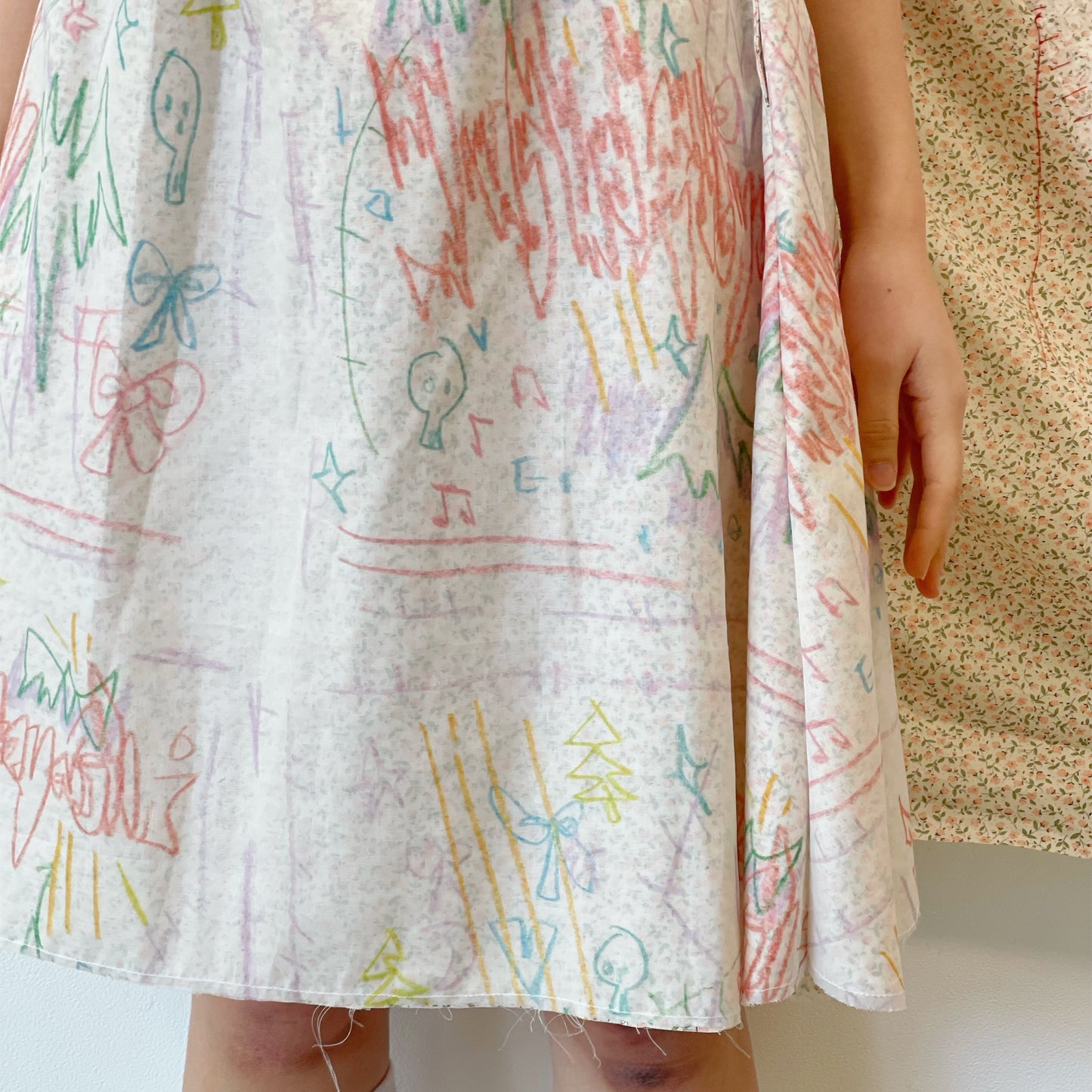 Drawing Print Skirt / Beige / ドローイングプリントスカート