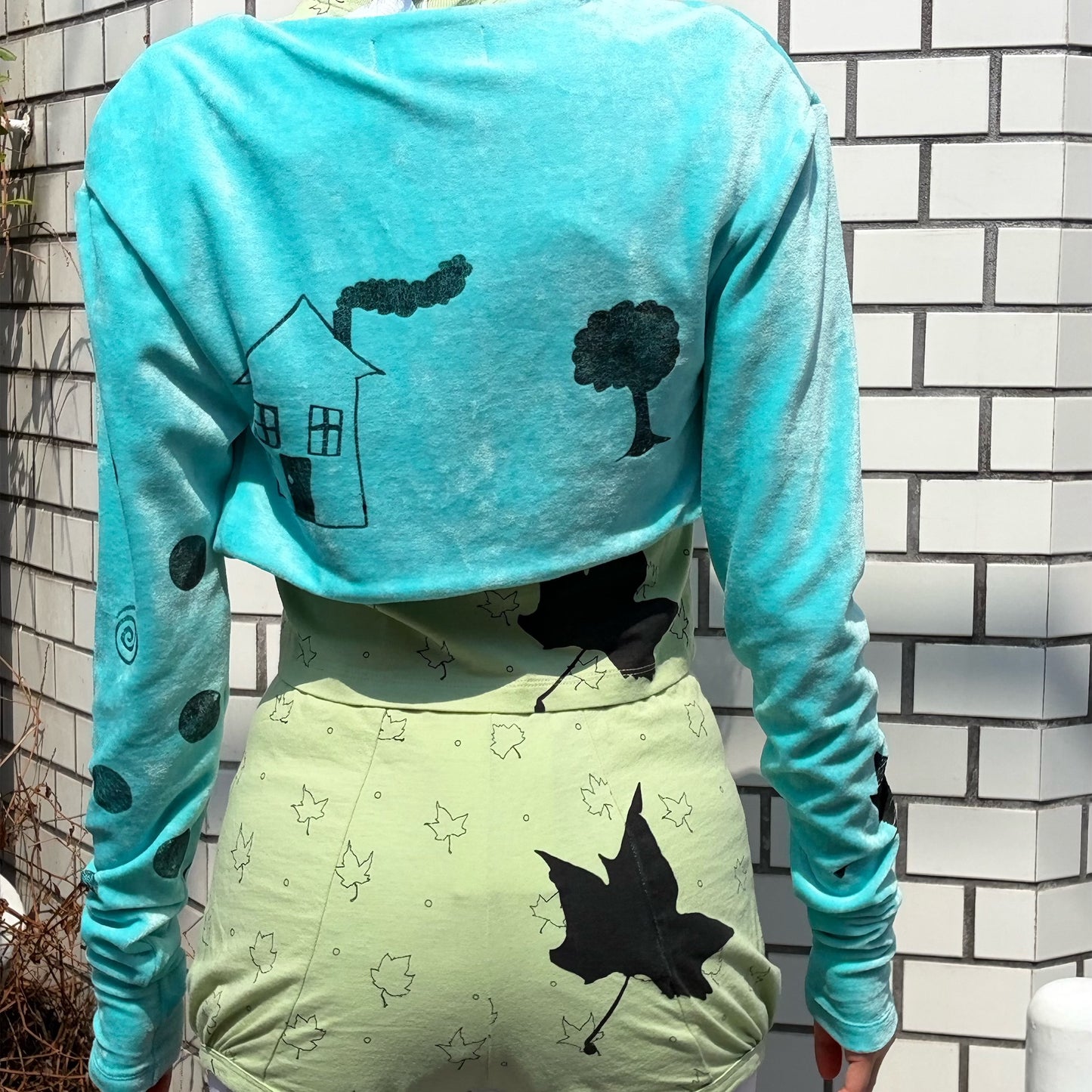 YUMMY VELOUR BOLERO / AQUA / ベロアボレロ