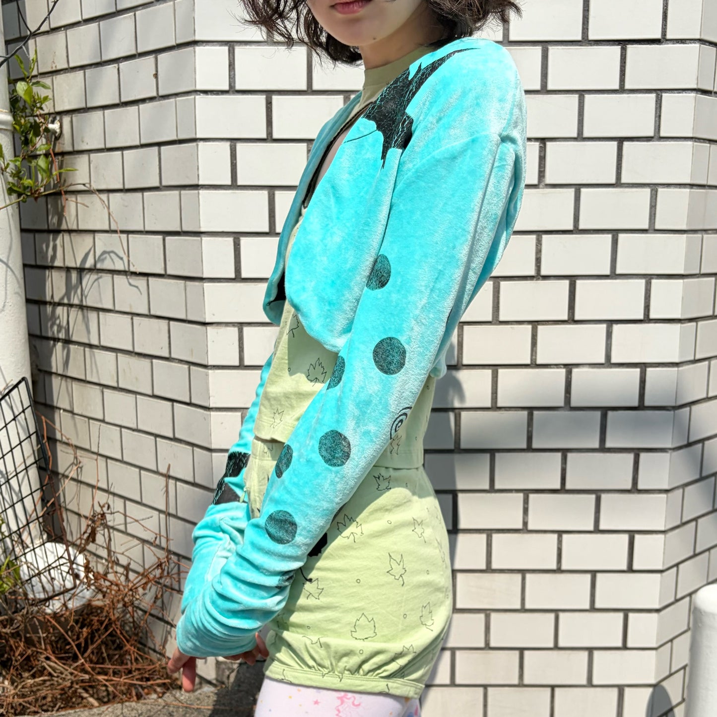 YUMMY VELOUR BOLERO / AQUA / ベロアボレロ