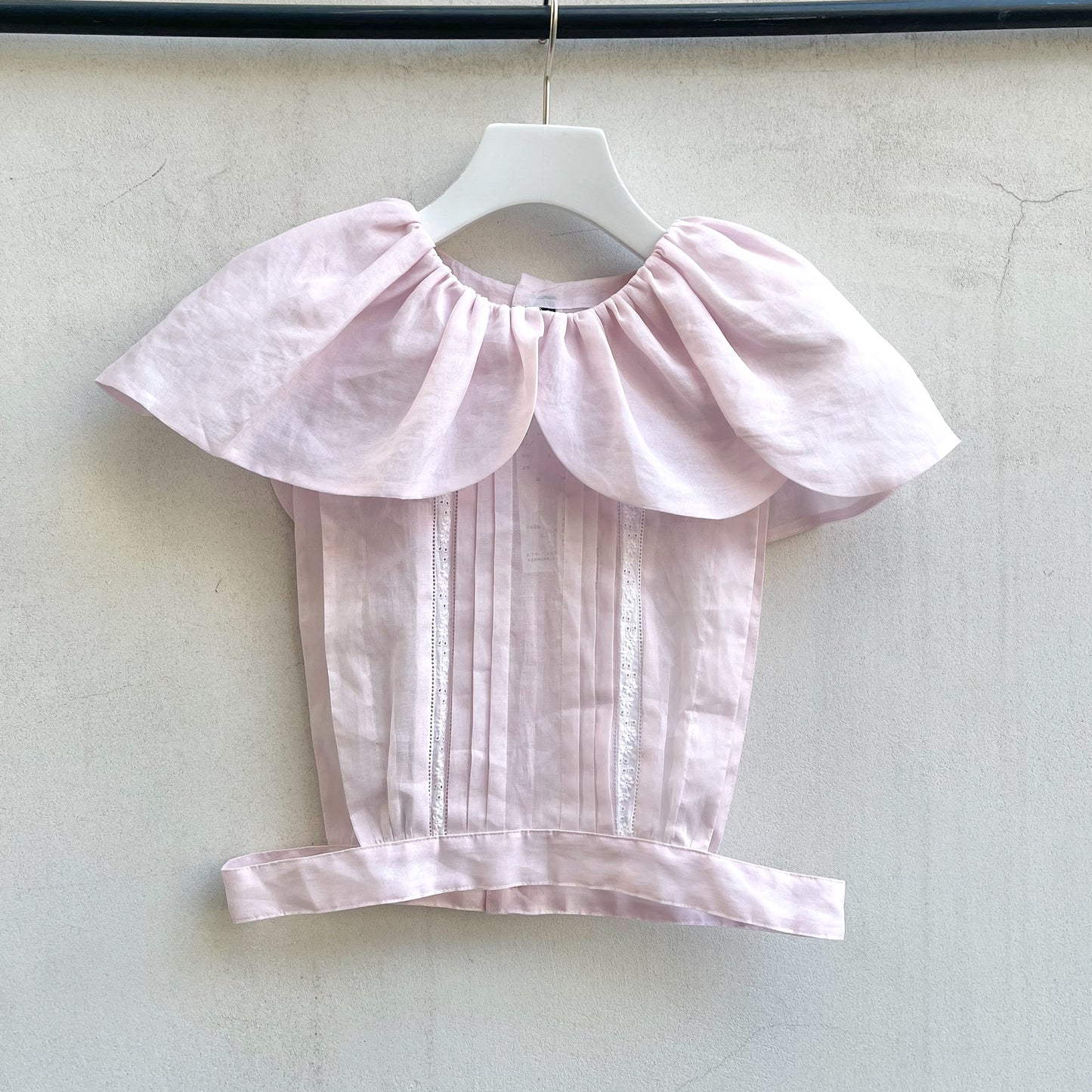 Sheer Cotton Blouse / Pastel Pink / シアーコットンブラウス