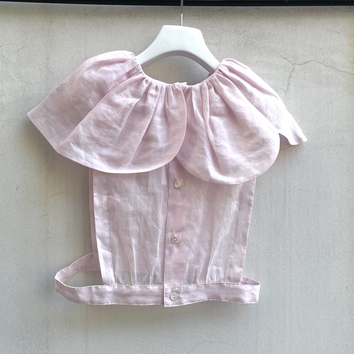 Sheer Cotton Blouse / Pastel Pink / シアーコットンブラウス