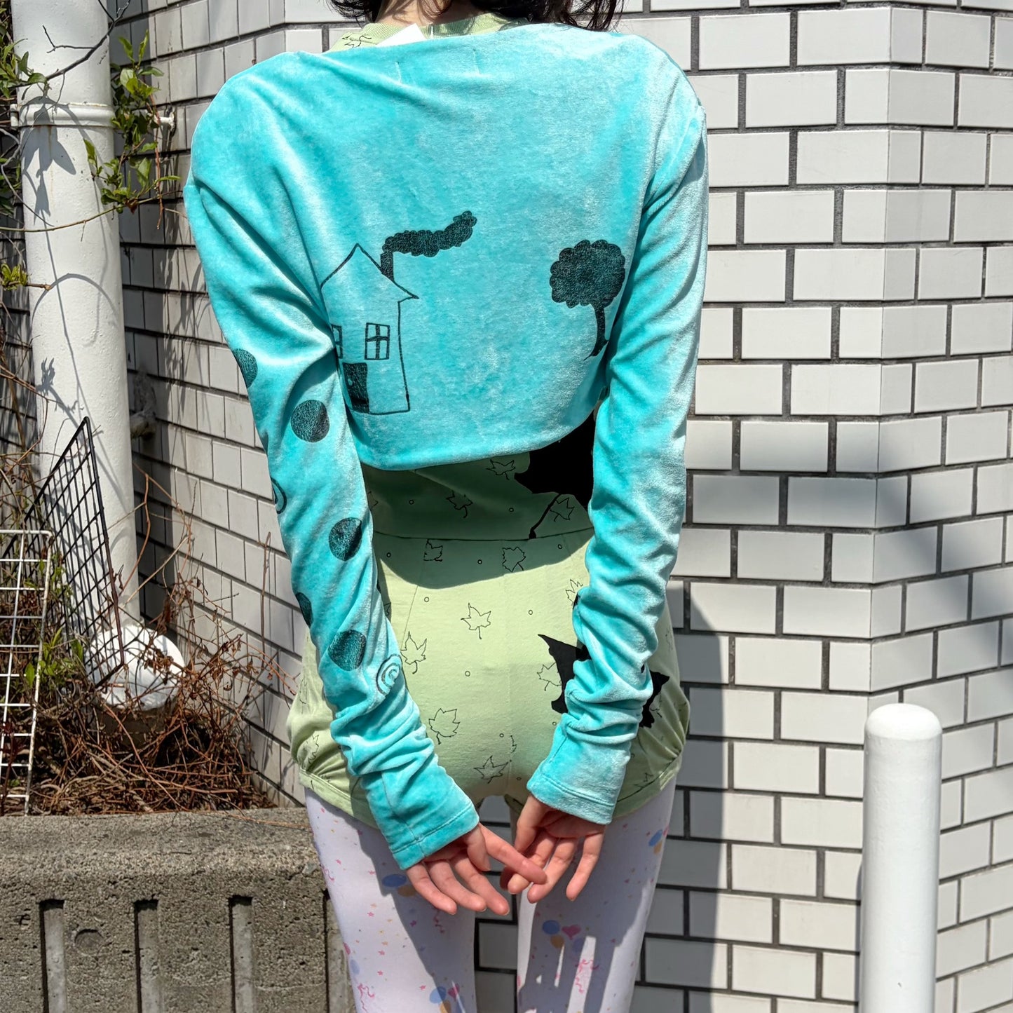 YUMMY VELOUR BOLERO / AQUA / ベロアボレロ
