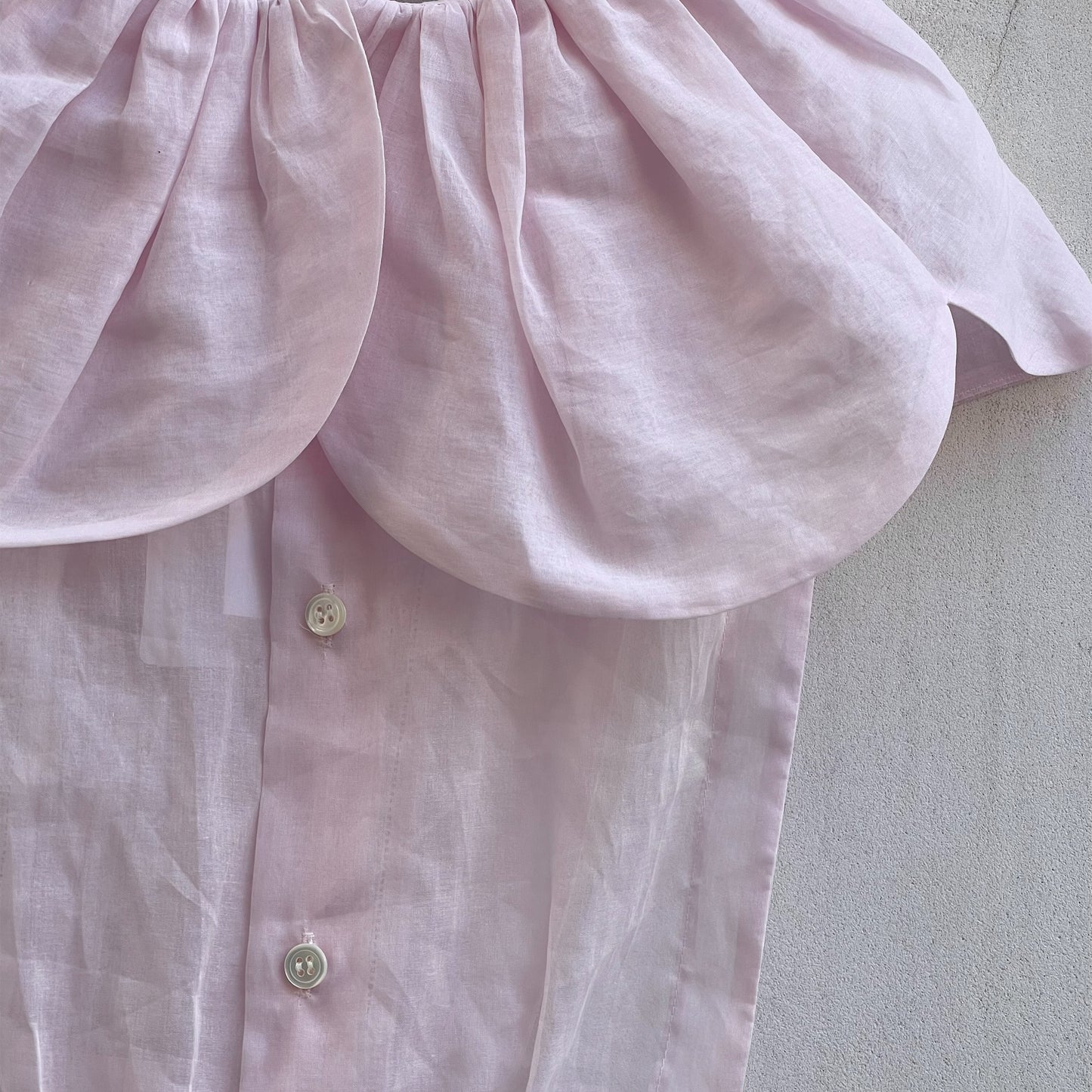 Sheer Cotton Blouse / Pastel Pink / シアーコットンブラウス