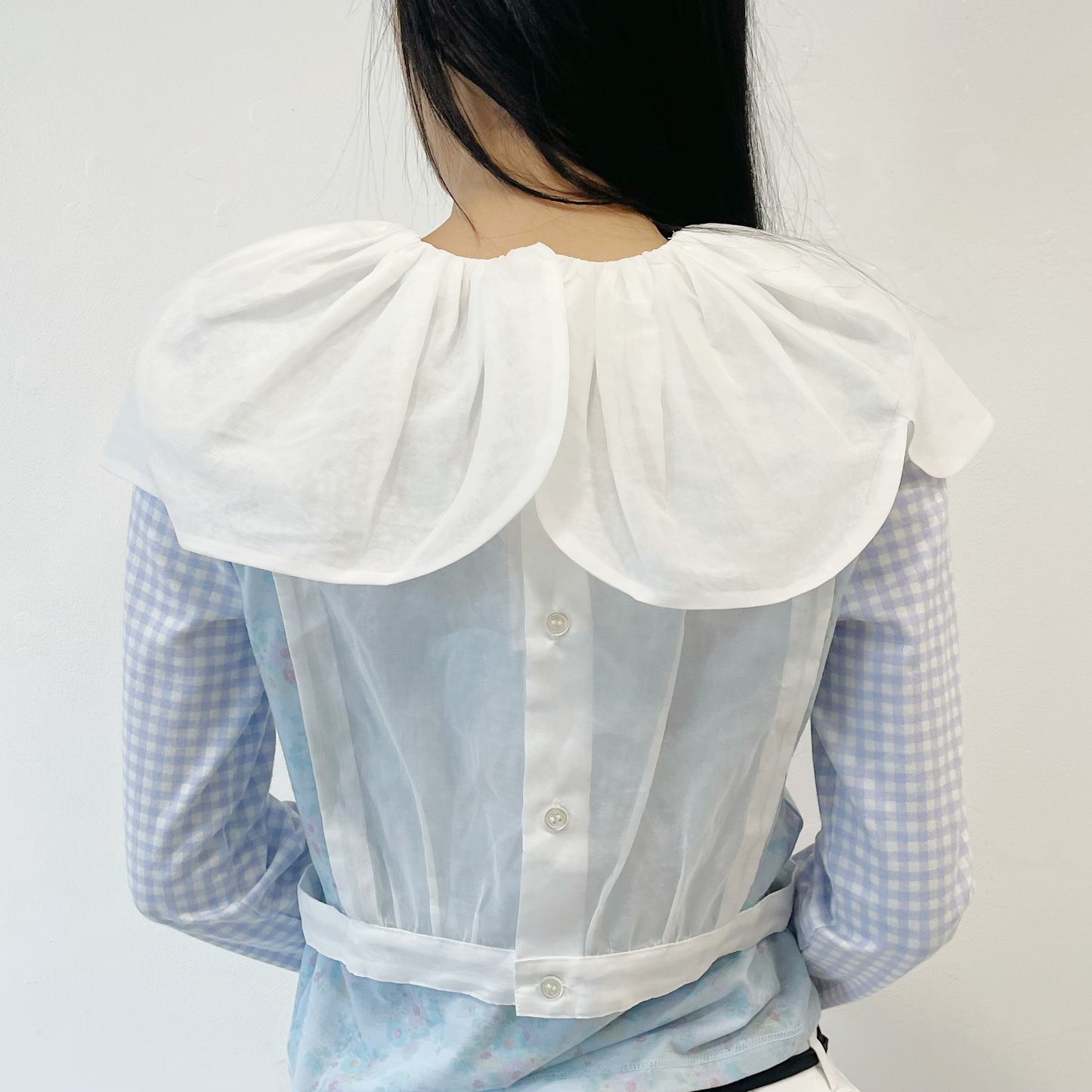 Sheer Cotton Blouse / Pastel Pink / シアーコットンブラウス