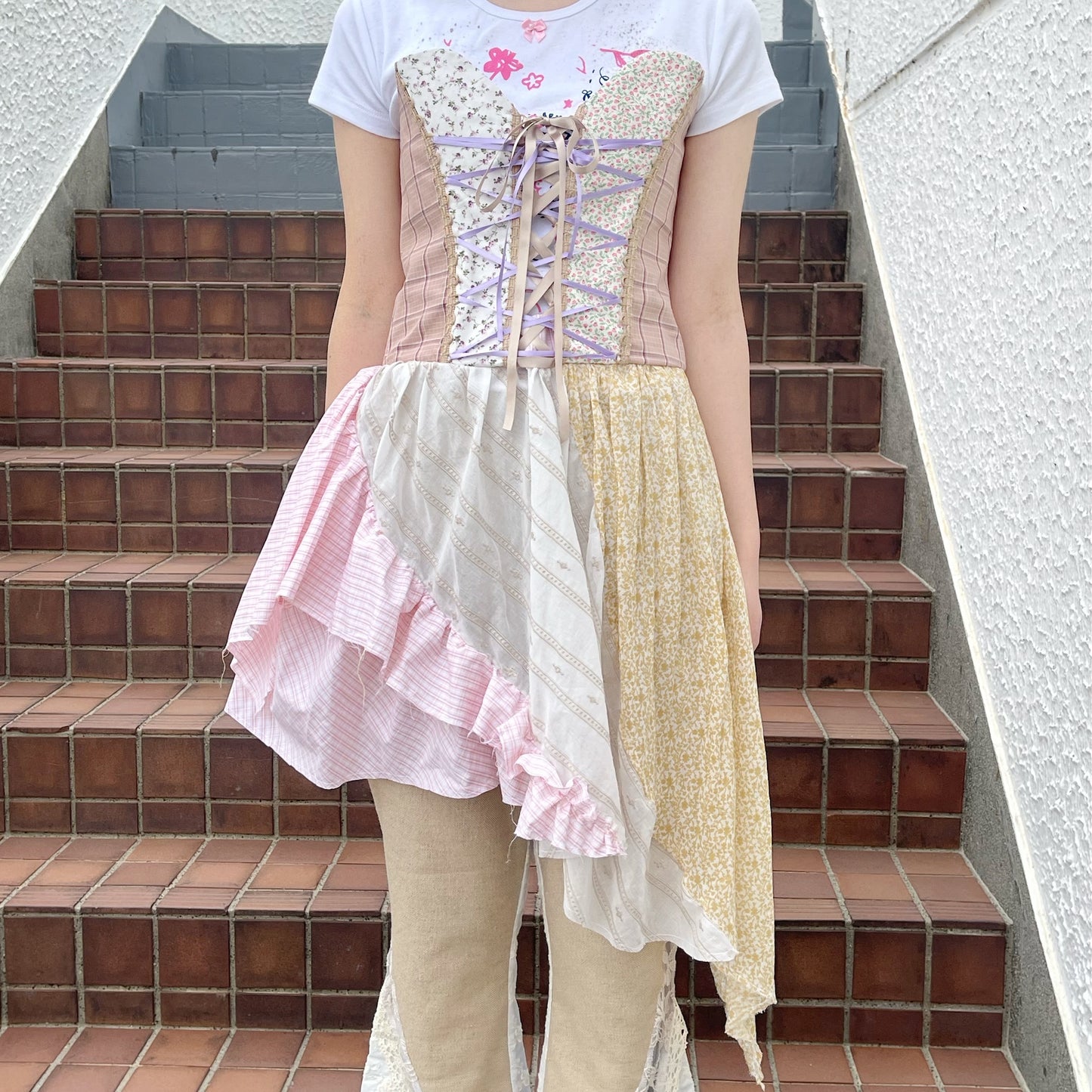 Corset dress / Pink Mix / コルセットドレス