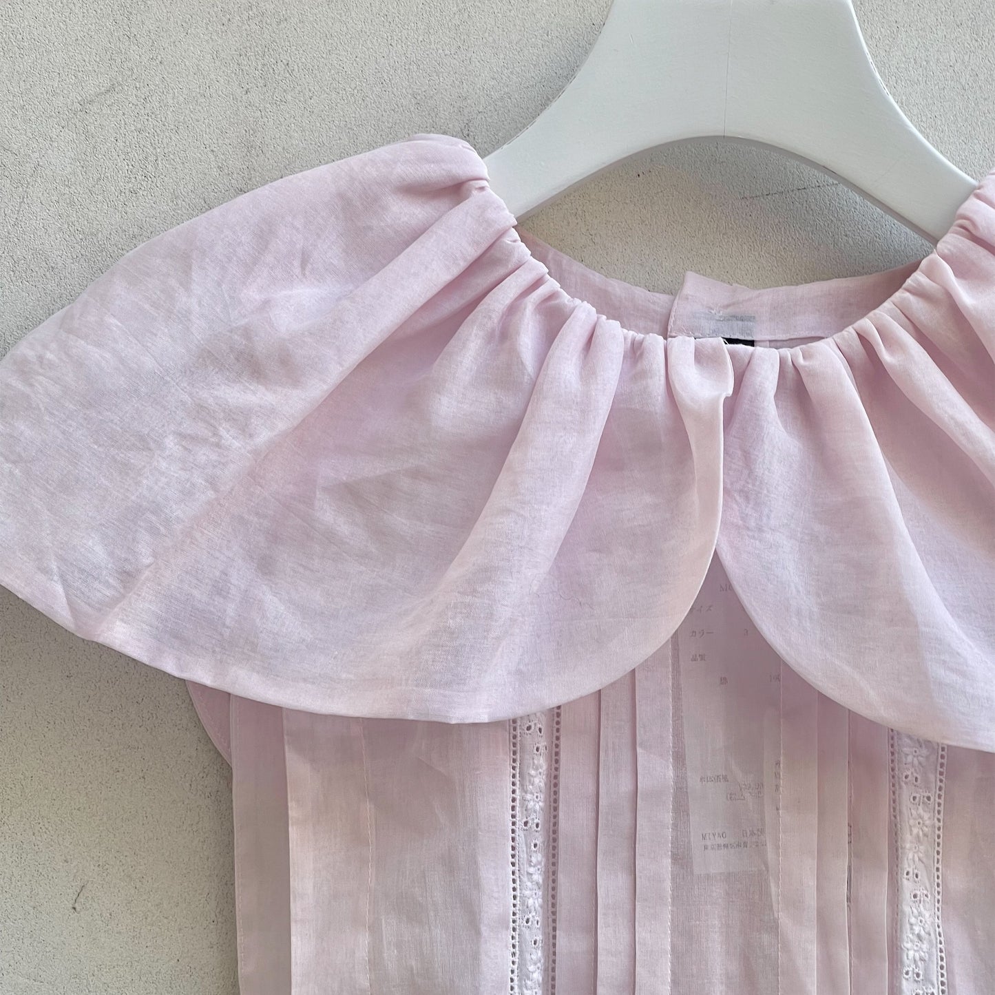 Sheer Cotton Blouse / Pastel Pink / シアーコットンブラウス