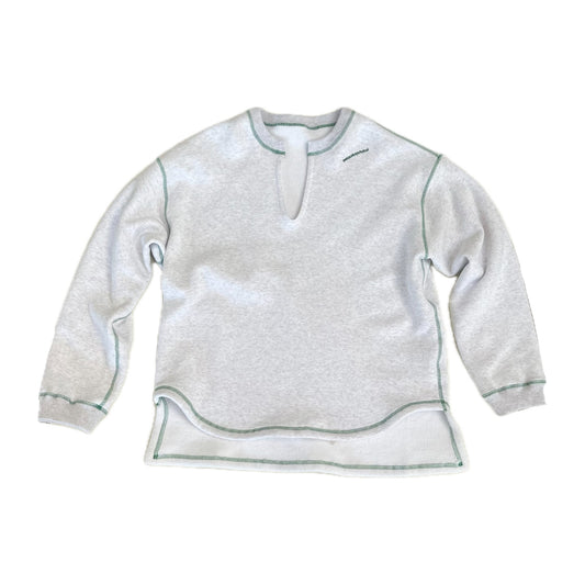 REVERSIBLE SLIT-NECK PULLOVER / WHITE / リバーシブル起毛スウェット