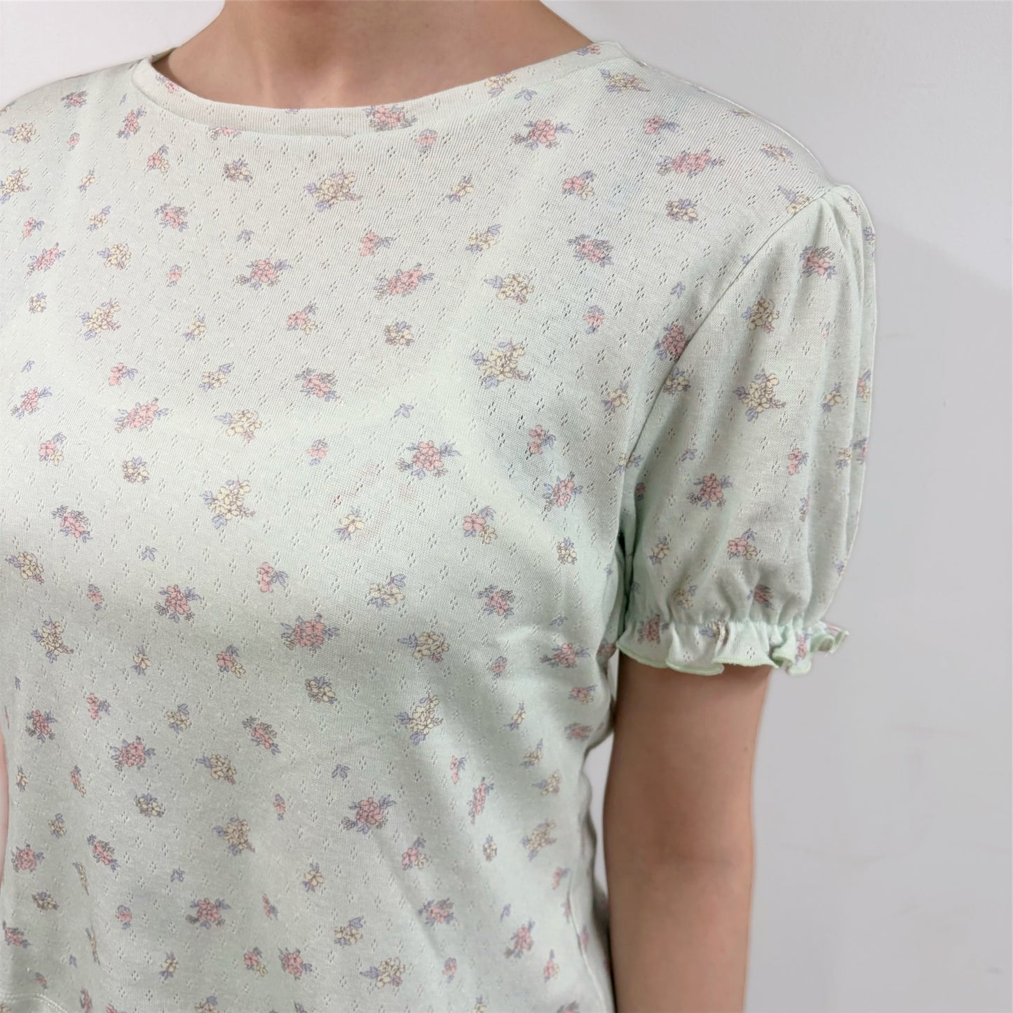 Lilou Puff Sleeves T-shirts / Mint / パフスリーブTシャツ