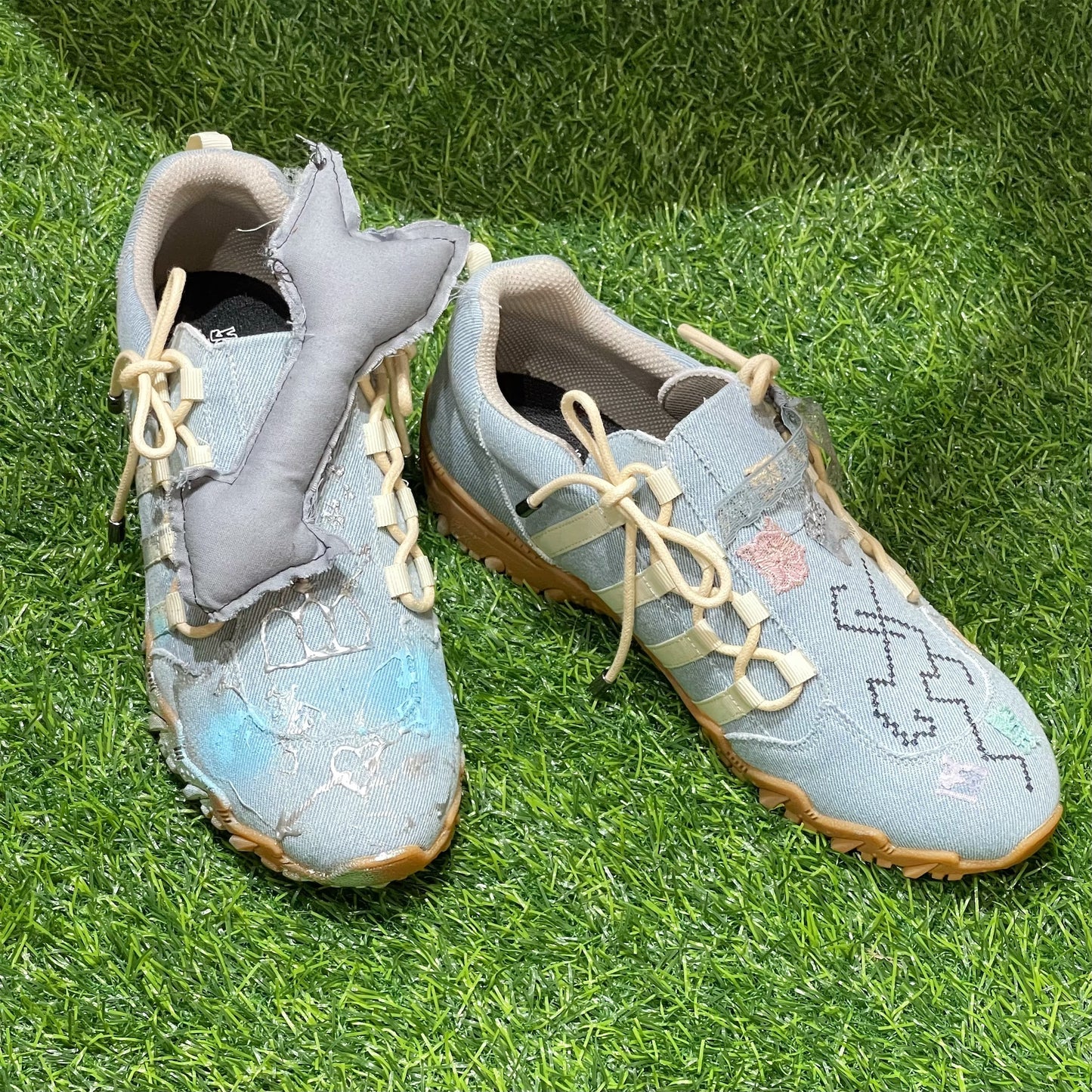 【Teji x yushokobayashiコラボレーションシューズ】Teji Double Bow / Denim / 25cm