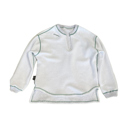 REVERSIBLE SLIT-NECK PULLOVER / WHITE / リバーシブル起毛スウェット