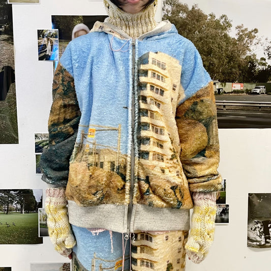 boa print zip-up parka / 風景 / ボアプリントジップパーカー