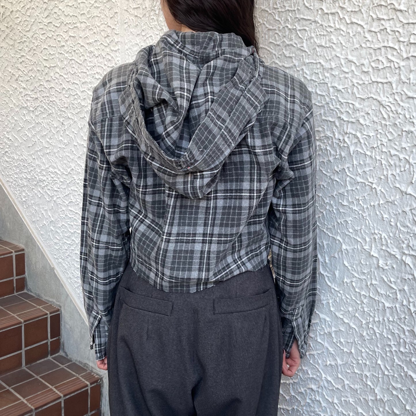 【TONII MONDO】-arena shirt check / Gray / アリーナシャツ
