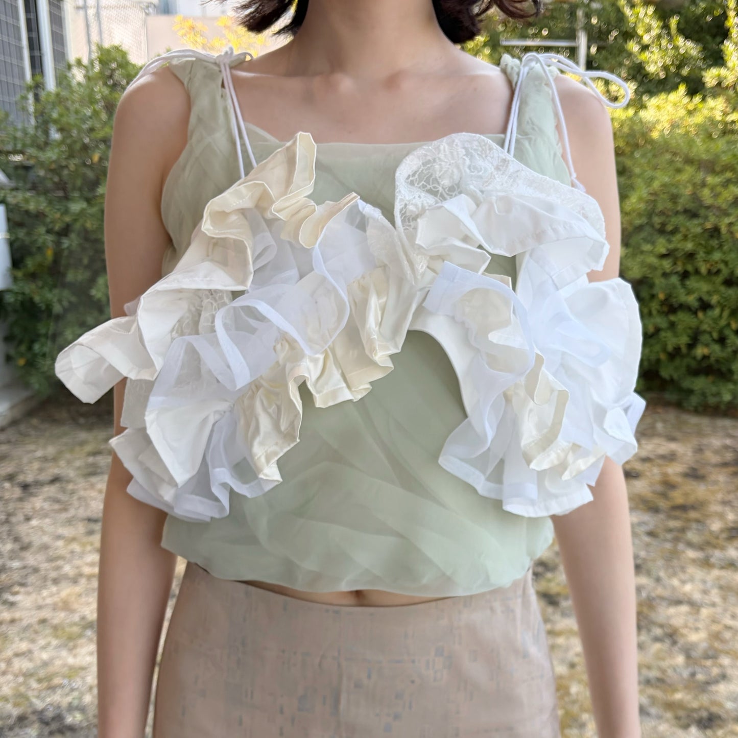 Frill Top / White / フリルトップ
