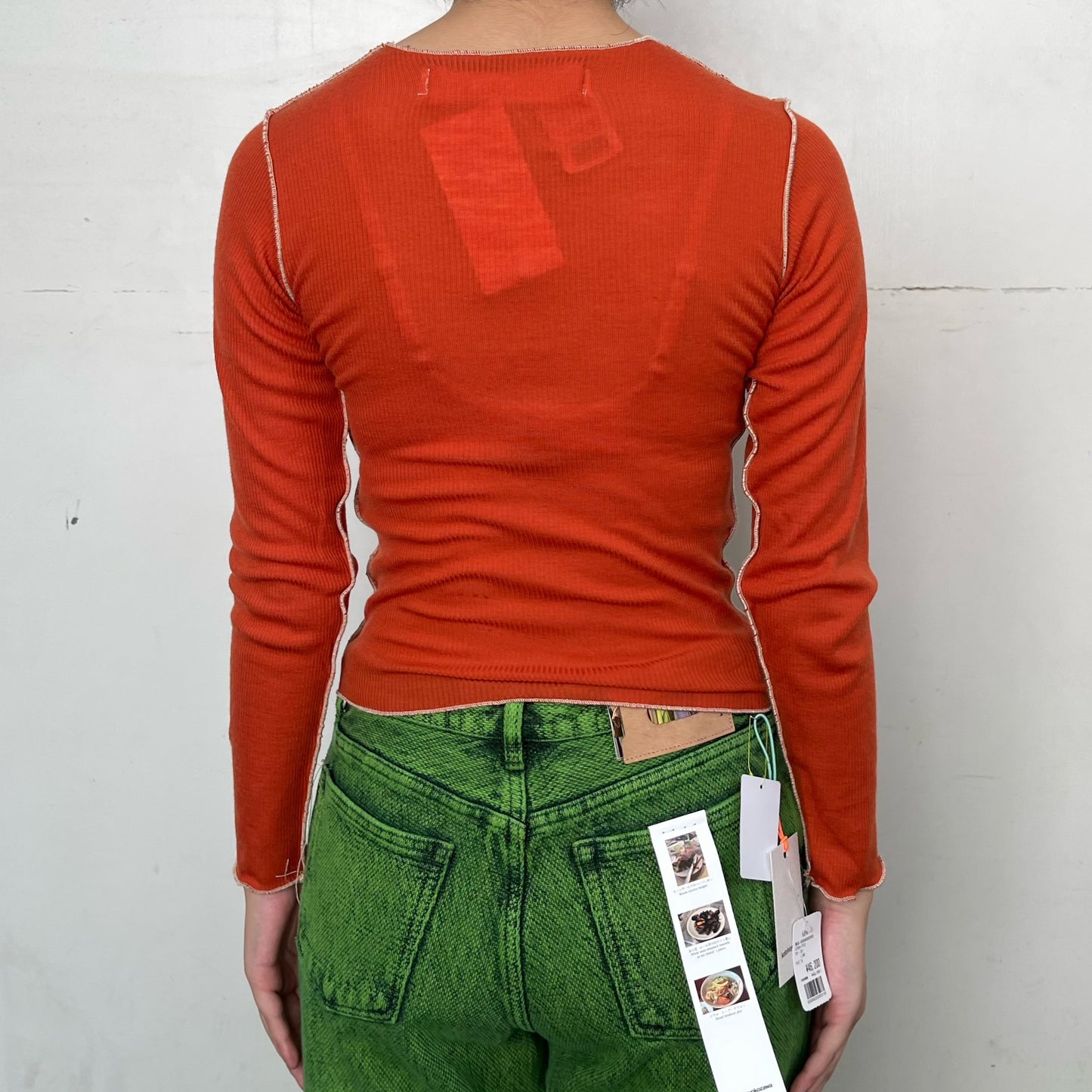 rib top / orange / リブトップ