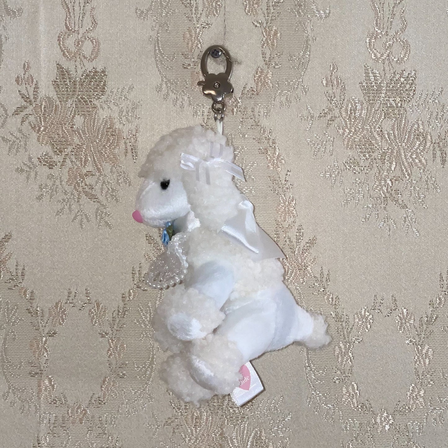 Poodle key-ring / White / プードルキーリング