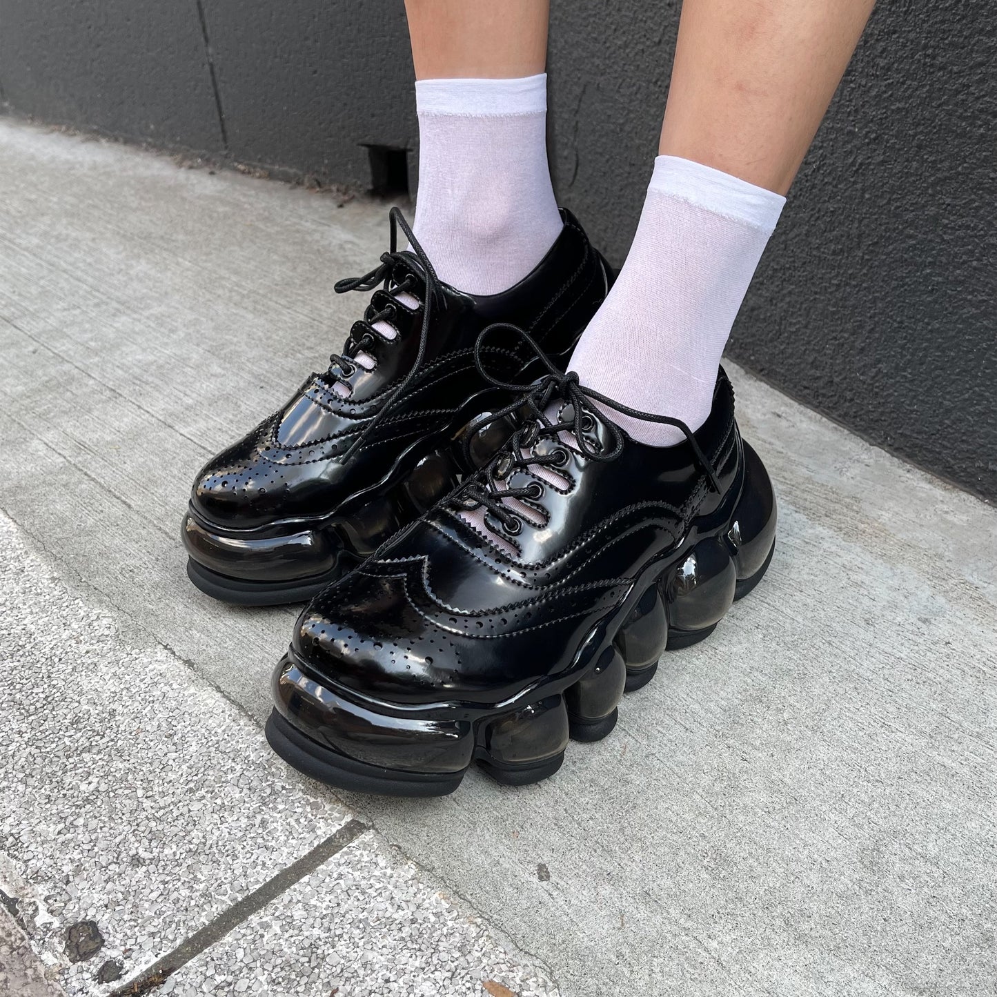 NEW JEWELRY GHILLIE BLACK MIKIOSAKABE - ローファー/革靴