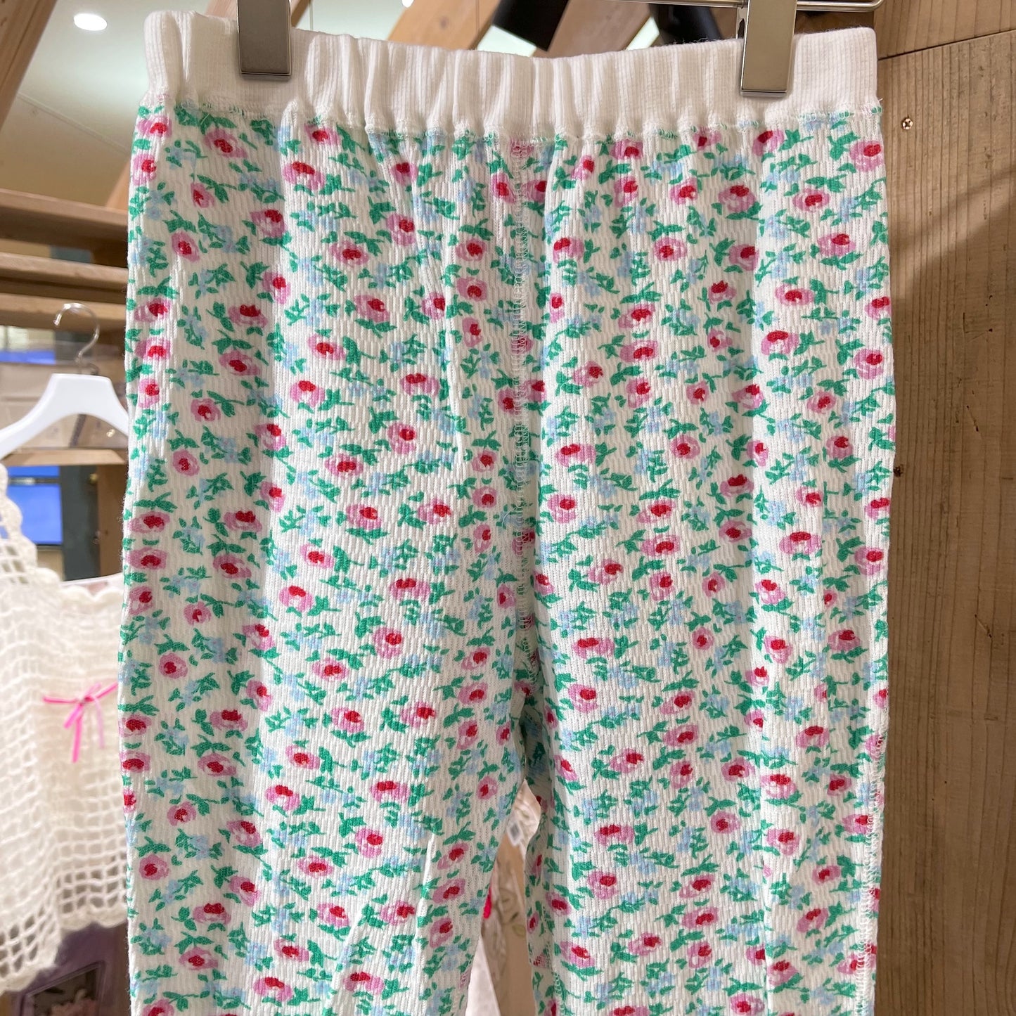 siiilon original textile pants 花柄 サーマル-