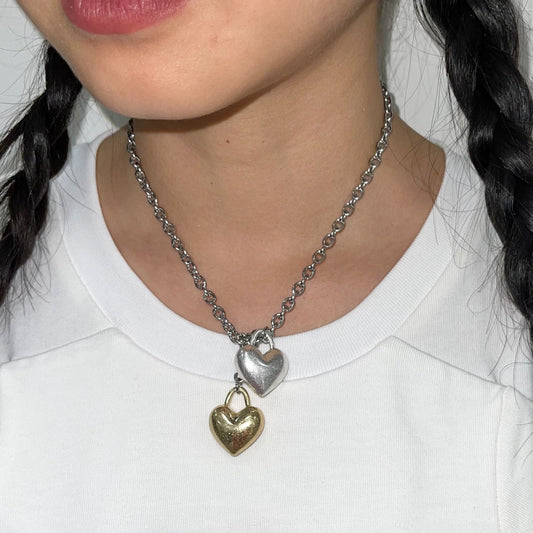 ENTANGLED HEARTS NECKLACE / silver / ハートネックレス