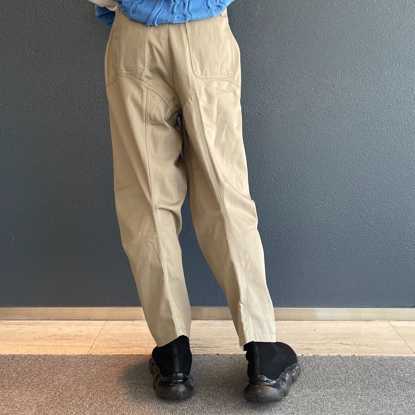3D Knees Pants / Khaki / シルエットパンツ