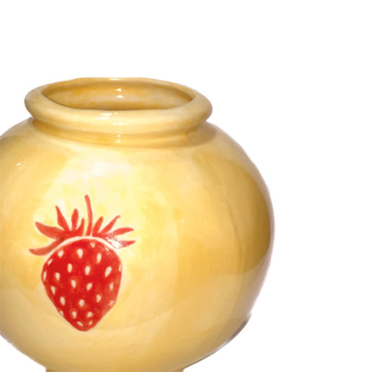 Strawberry Moon Jar / Yellow / セラミック