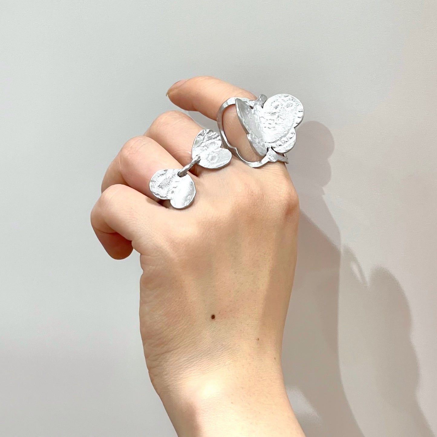 o.watery / lace cut ring / silver / パピヨン